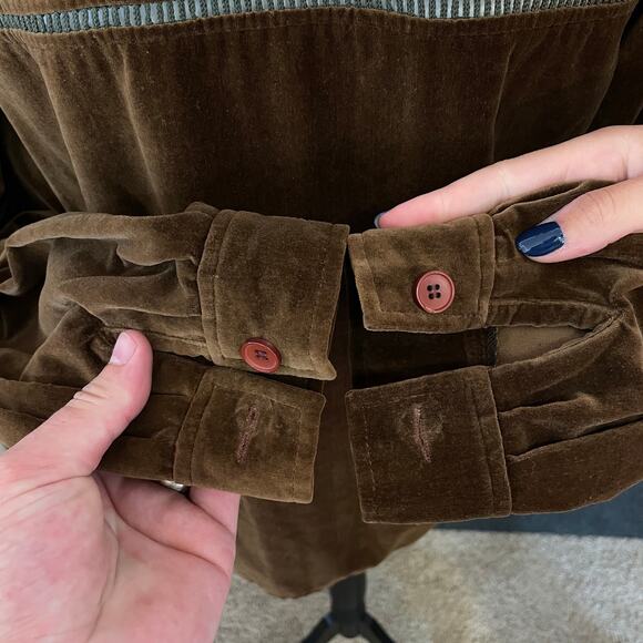 VTG Begies Way Vintage Brown Corduroy Embroidered Floral Jacket Women’s 12 - Picture 4 of 11